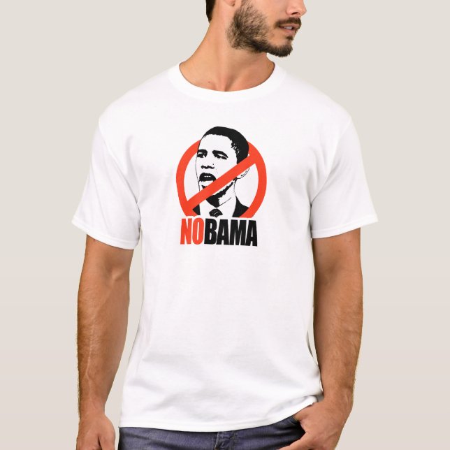NOBAMA-/ANTI--OBAMAT-TRÖJA T-SHIRT (Framsida)
