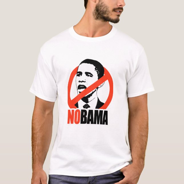 NOBAMA-/ANTI--OBAMAT-TRÖJA T SHIRT (Framsida)