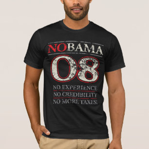 NOBAMA eller INGEN OBAMA '08 T Shirt