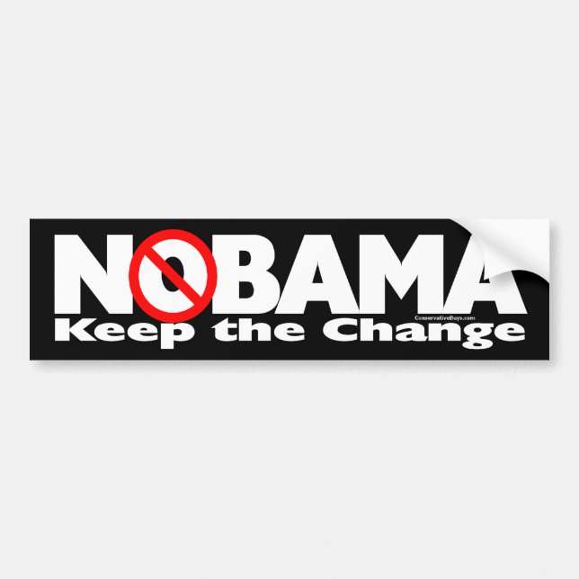 NoBama: Håll ändringen Bildekal (Framsidan)