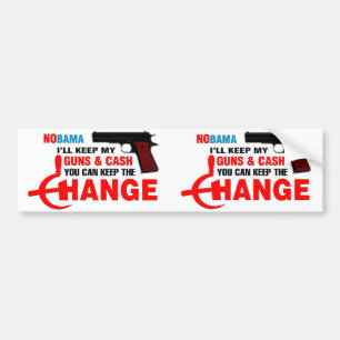 Nobama - håll ändringen! bildekal