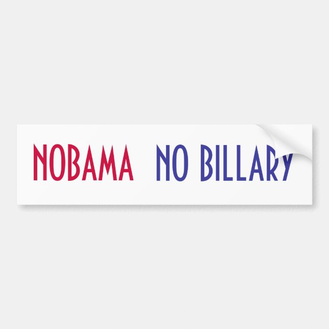 NOBAMA INGEN BILLARY-bildekal Bildekal (Framsidan)