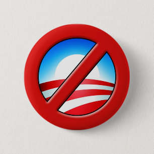 NOBAMA ingen Obama Anti-Obama Knapp