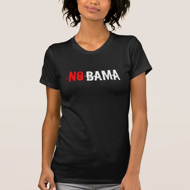 NOBAMA ingen Obama T-tröja T-shirt (Framsida)