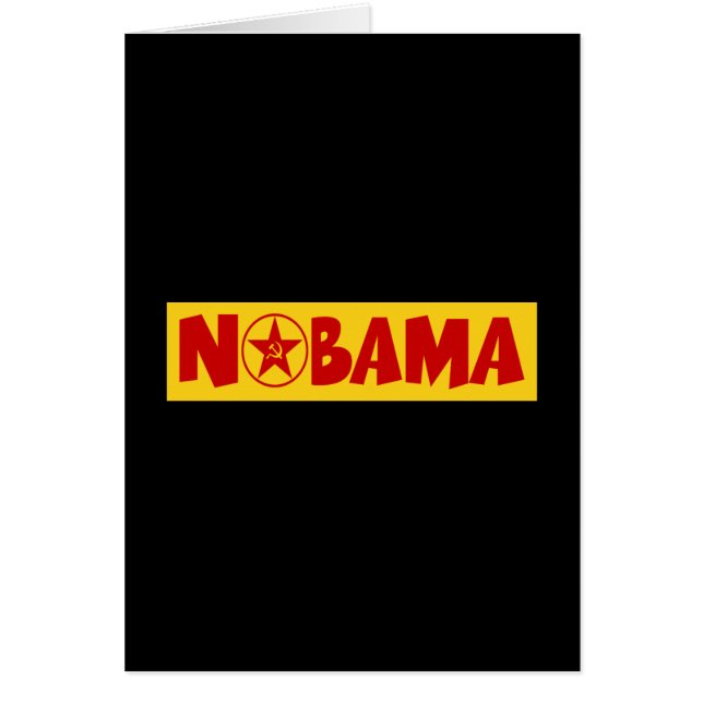 Nobama kommunistiska Obama Hälsningskort (Framsidan)