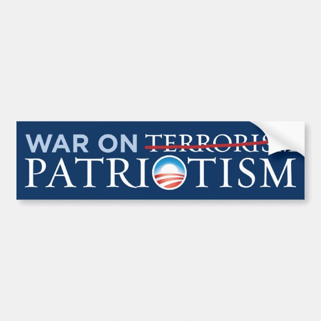 Nobama - krig på patriotismbildekal bildekal (Framsidan)