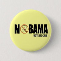 Nobama Rösta McCain Roligt Anti Obama Knapp Pin