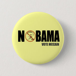 Nobama Rösta McCain Roligt Anti Obama Knapp Pin