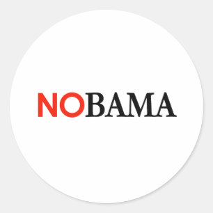 NOBAMA/skräddarsy ANTI-OBAMA - Runt Klistermärke