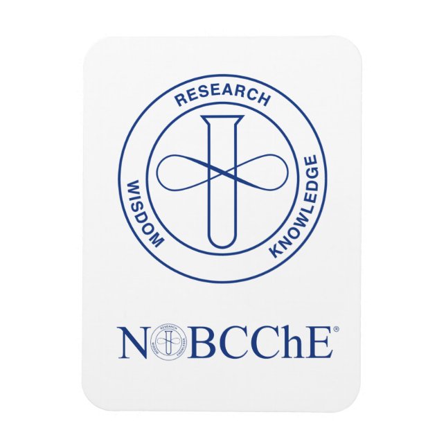 NOBCChE Magnet - blå logotyp (Vertikal)