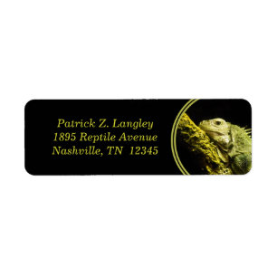 Nobel leguanreturetiketter returadress etikett
