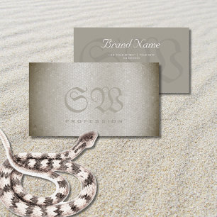 Nobel Silver Snake Mönster Bright Färgad Monogram Visitkort