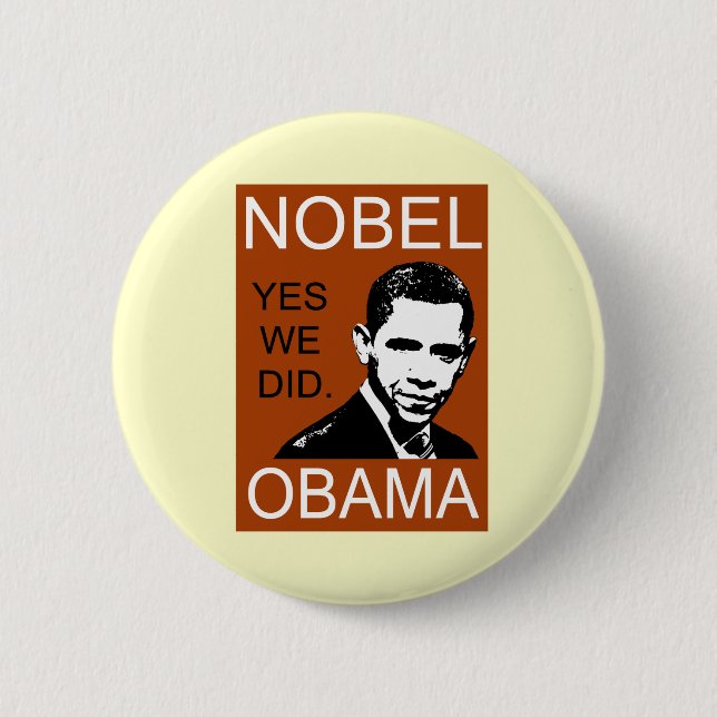 Nobelpriset för fred Obama Knapp (Framsida)