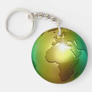 Nobelt världsjordklot - akryl Keychain