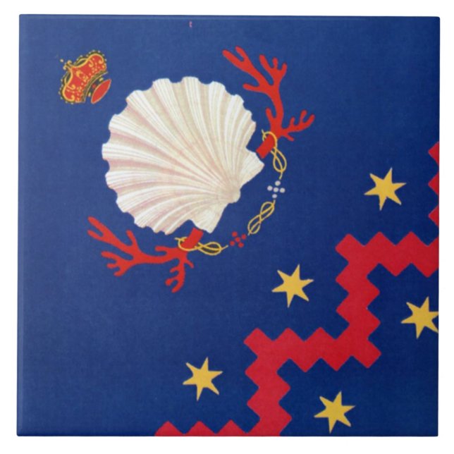 Nobile Contrada del Nicchio (Seashell) Palio Kakelplatta (Framsidan)