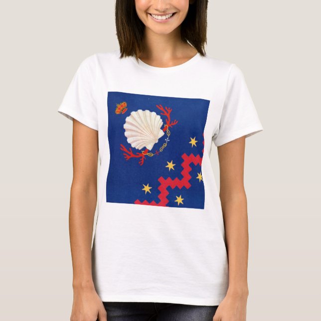 Nobile Contrada del Nicchio (Seashell) Palio T Shirt (Framsida)