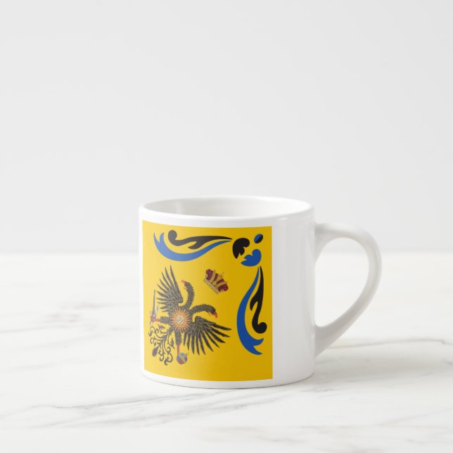 Nobile Contrada dell'Aquila Palio di Siena (Eagle) Espressomugg (Höger)