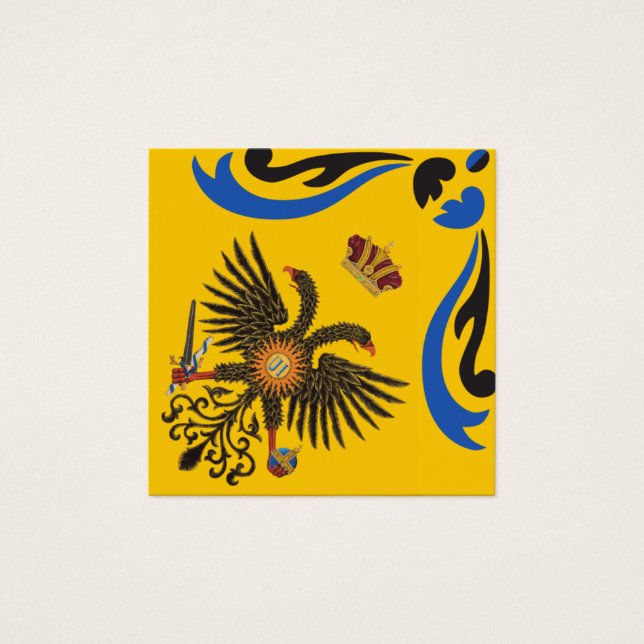 Nobile Contrada dell'Aquila Palio di Siena (Eagle) Fyrkantigt Visitkort (Framsida)