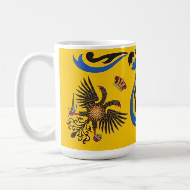 Nobile Contrada dell'Aquila Palio di Siena (Eagle) Kaffemugg (Vänster)