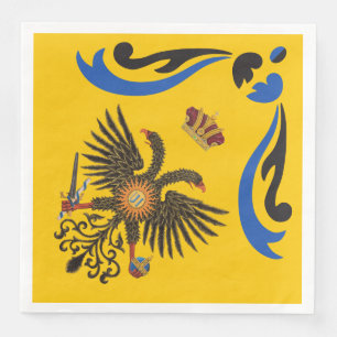 Nobile Contrada dell'Aquila Palio di Siena (Eagle) Pappersservett