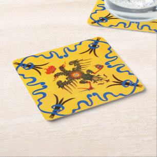 Nobile Contrada dell'Aquila Palio di Siena (Eagle) Underlägg Papper Kvadrat