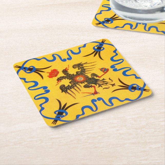 Nobile Contrada dell'Aquila Palio di Siena (Eagle) Underlägg Papper Kvadrat (Vinklad)