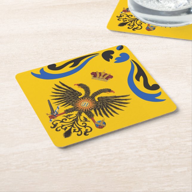 Nobile Contrada dell'Aquila Palio di Siena (Eagle) Underlägg Papper Kvadrat (Vinklad)