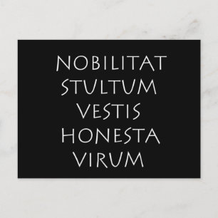 Nobilitat stultum vestis honesta virum vykort