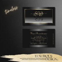 Noble Black and White Gradient Initialer Light Gul