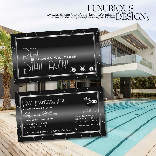 Noble Black and White med Snyggt för diamanter och Visitkort (Skapare uppladdad)