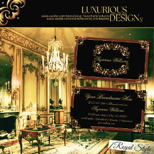 Noble Black Brown Guld Impressive and Luxurious Visitkort