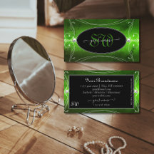 Noble Black Grönt Ornate Gnistra Diamonds Monogram