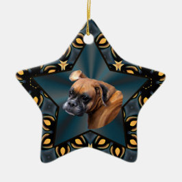 Noble Boxer Hund Star Ornament