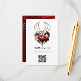 Noble gothic Hjärtat med blommor. Tilläggskort