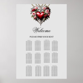 Noble gothjärna med blommor poster