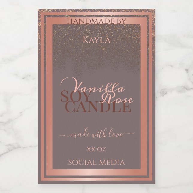 Noble Grått-produktförpackningsetiketter Ro Guld Mat Etikett (Singel etikett)