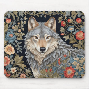 Noble Grått Varg William Morris Inspired Musmatta