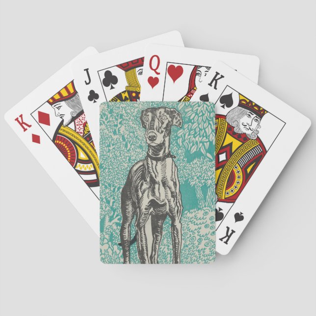 Noble Greyhound Design: Greyhound (1912) Casinokort (Baksidan)