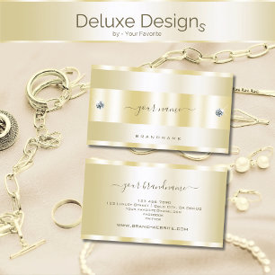 Noble Guld effekt med Luminous Faux Rhinestones Visitkort