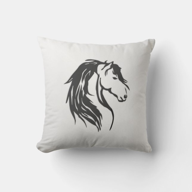 Noble Horse Head Kudde (Framsida)