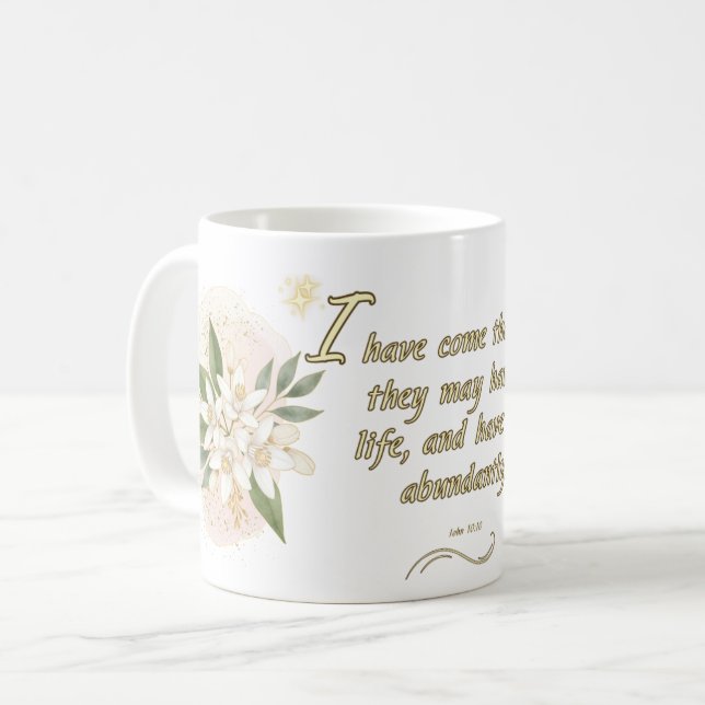 Noble Life Mug: 'John 10:10 Kaffemugg (Framsida vänster)