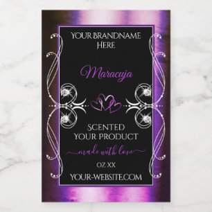 Noble Lila Black Product Labels Gnistra Diamonds Mat Etikett