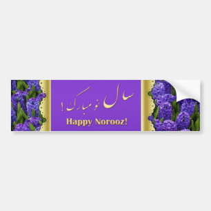 Noble Lycklig Noroz Hyacinths - Bumper Sticker Bildekal
