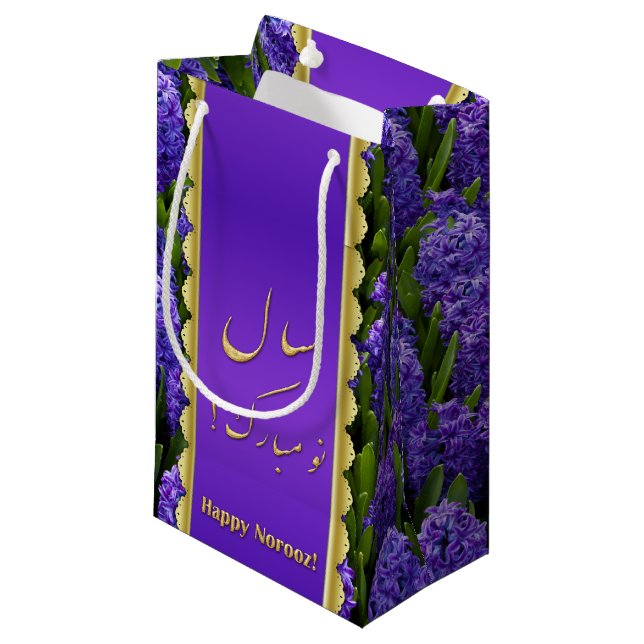 Noble Lycklig Noroz Hyacinths - Small Gift Bag (Framsidan Vinklad)