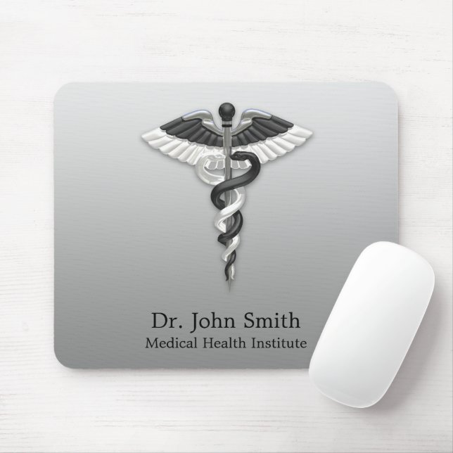 Noble Medical Elegant Black White Caduceus Classy Musmatta (Med mus)