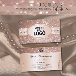 Noble Ro Golden Glitter Stars Diamonds lägger till Visitkort