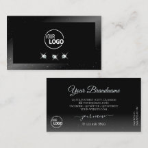 Noble Shimmery Black Sparkling Diamonds med Logoty