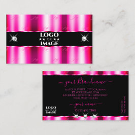 Noble Shimmery Rosa Black Gnistra judar med Logoty Visitkort