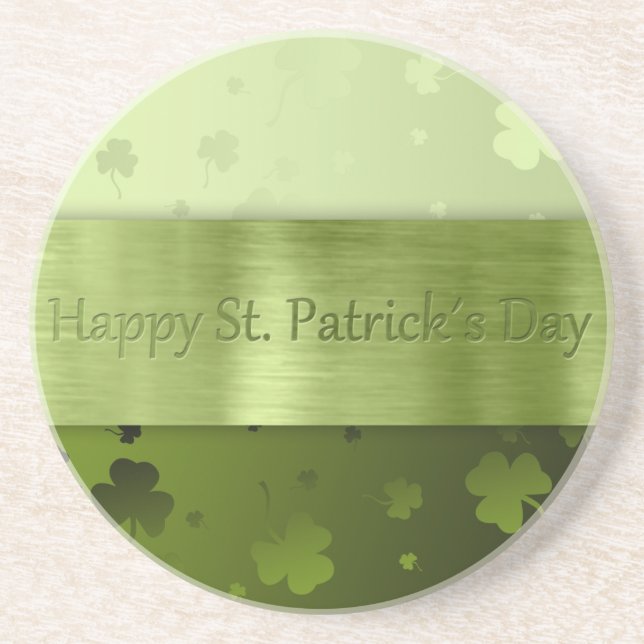 Noble St. Patrick's Day Shamrock Sandstone Underlä Underlägg (Framsidan)