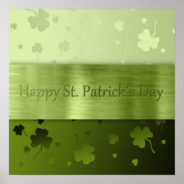 Noble St. Patrick's Day Shamrocks - Poster Skriv u